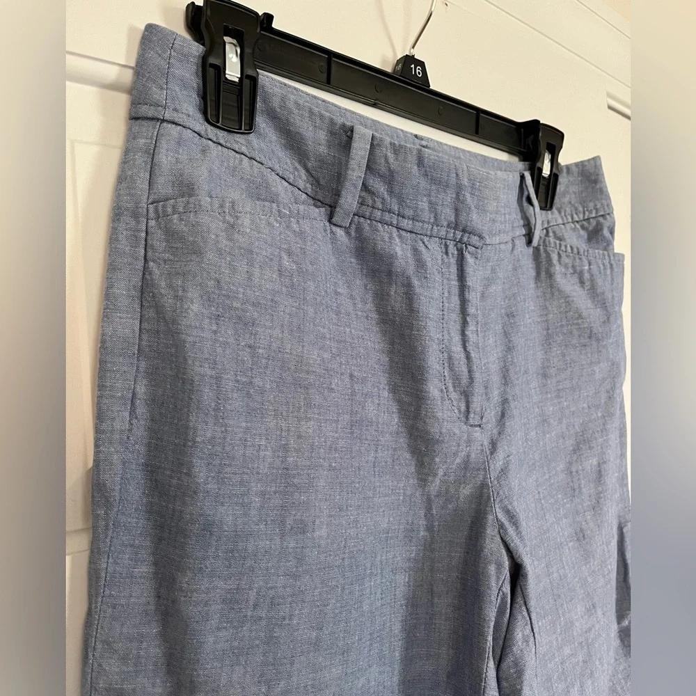Talbots ‘Perfect Short’ 10.5 Inch Chambray Bermuda Shorts 100% Cotton Women Sz 2